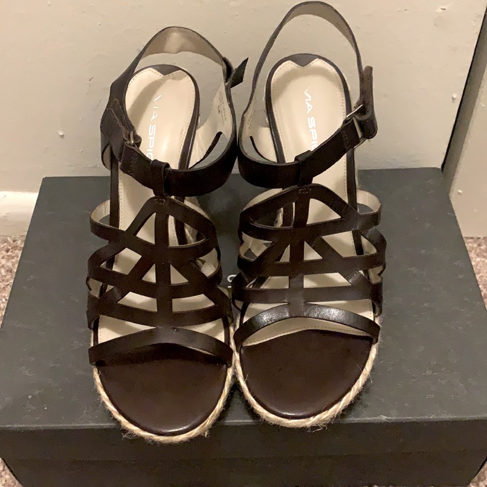 Via Spiga- chocolate brown gladiator style-6